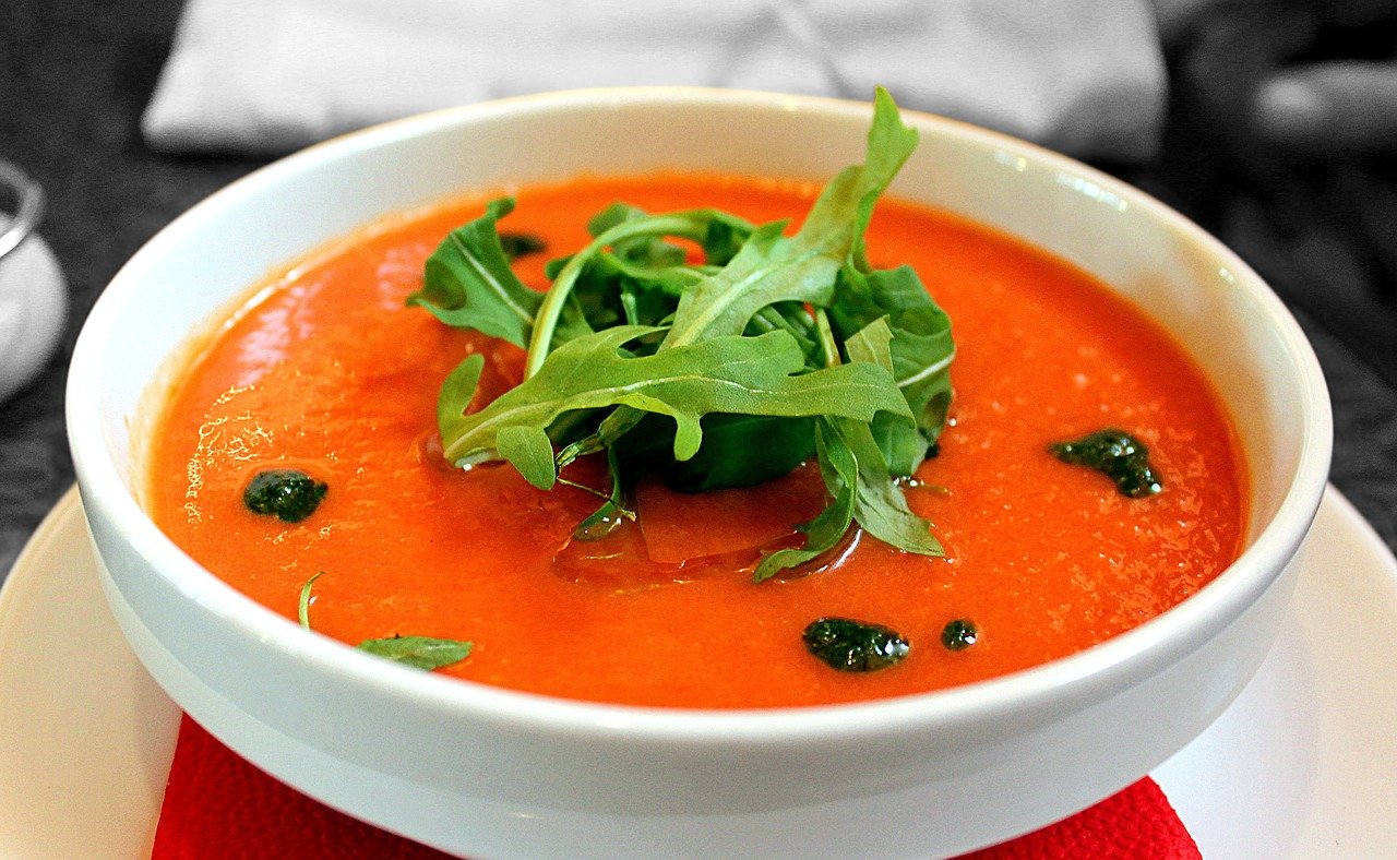 tomato soup, soup, gazpacho